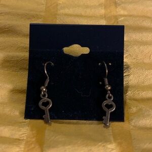 BRAND NEW Copper Colored Key Earrings